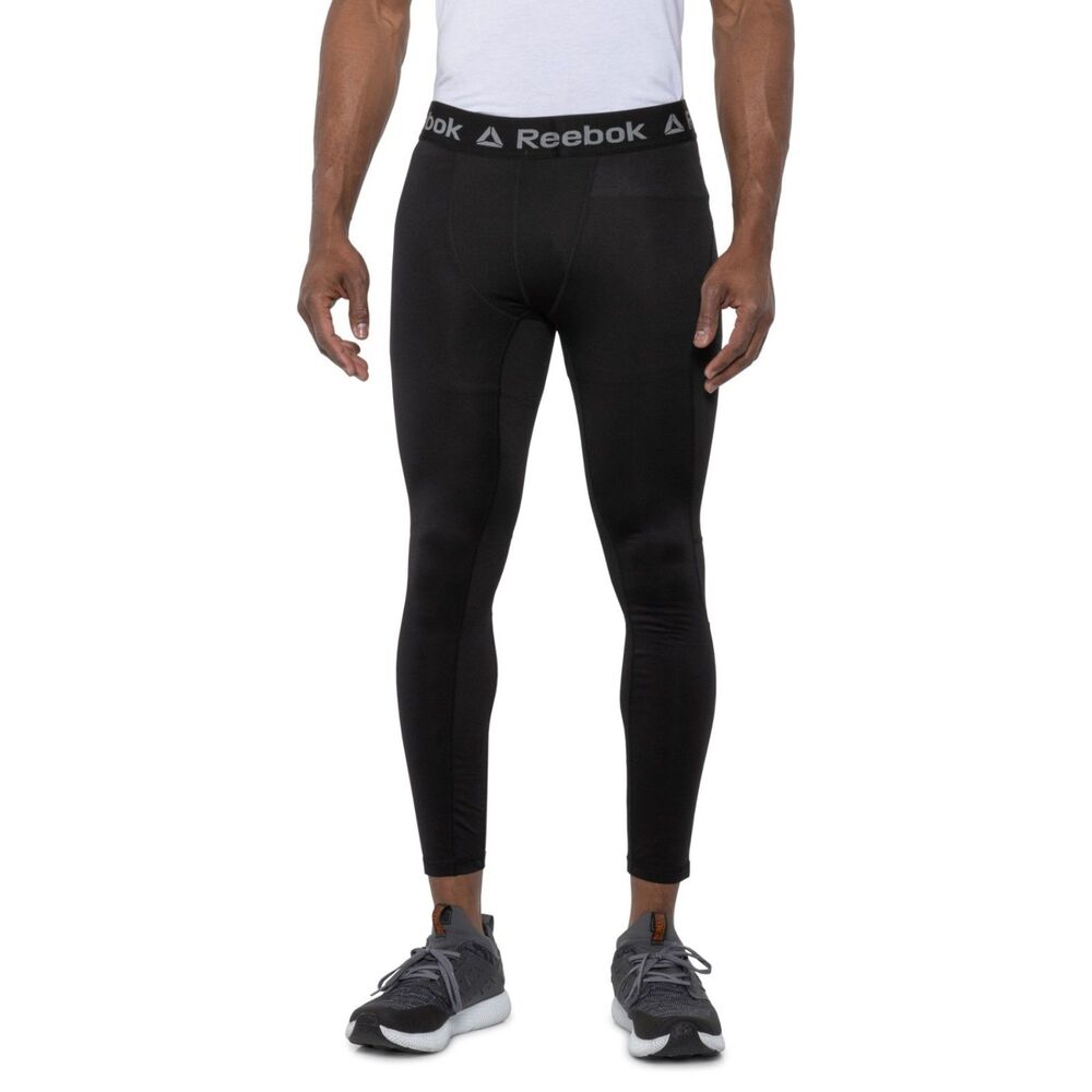 Reebok Men's Compression Pant, Black, Small
